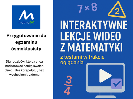 Absolutne minimum na egzamin ósmoklasisty lekcje interaktywne - PRZEDSPRZEDAŻ