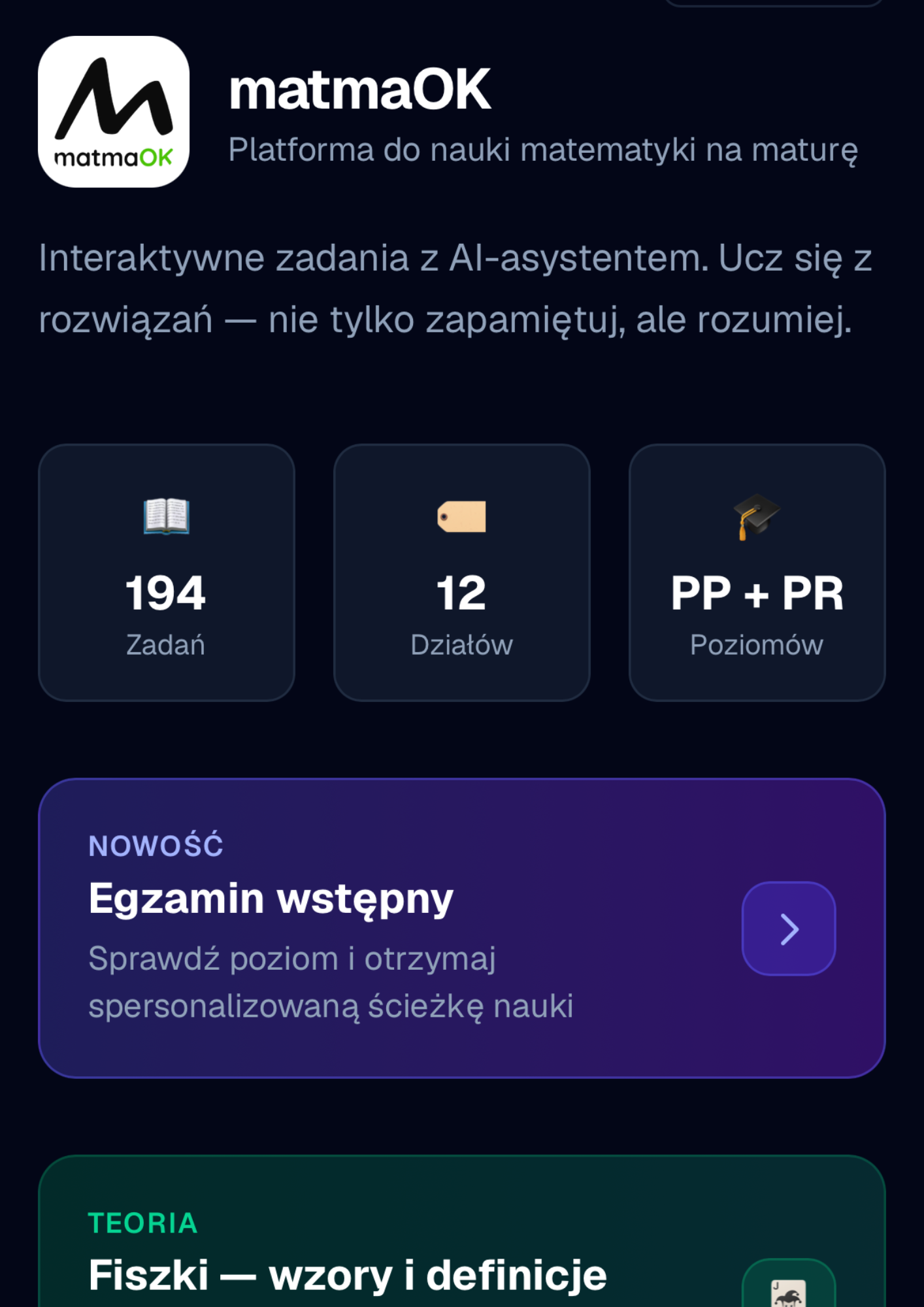Wzory matematyczne CKE workbook